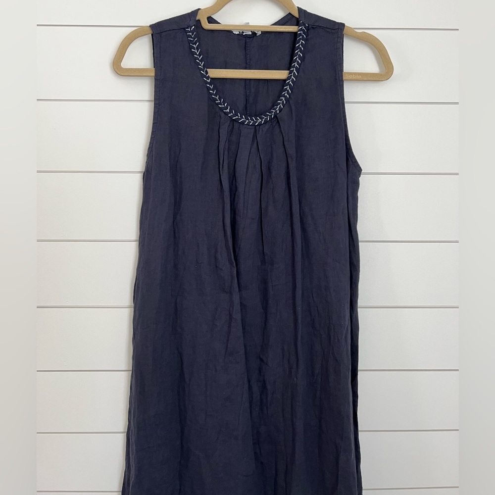 Women’s navy linen dress from Italy size medium